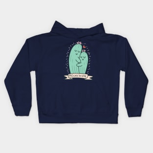 Pricks in love cactus Kids Hoodie